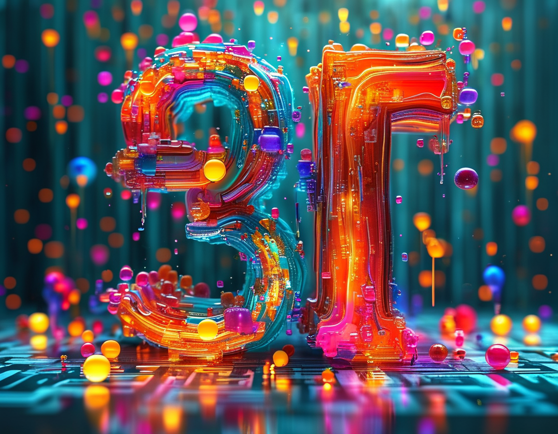 An artistic representation of the number 333 being divided by its digit sum of 9, showcasing the result of 37 with mathematical symbols and vibrant colors to emphasize the beauty of numbers.