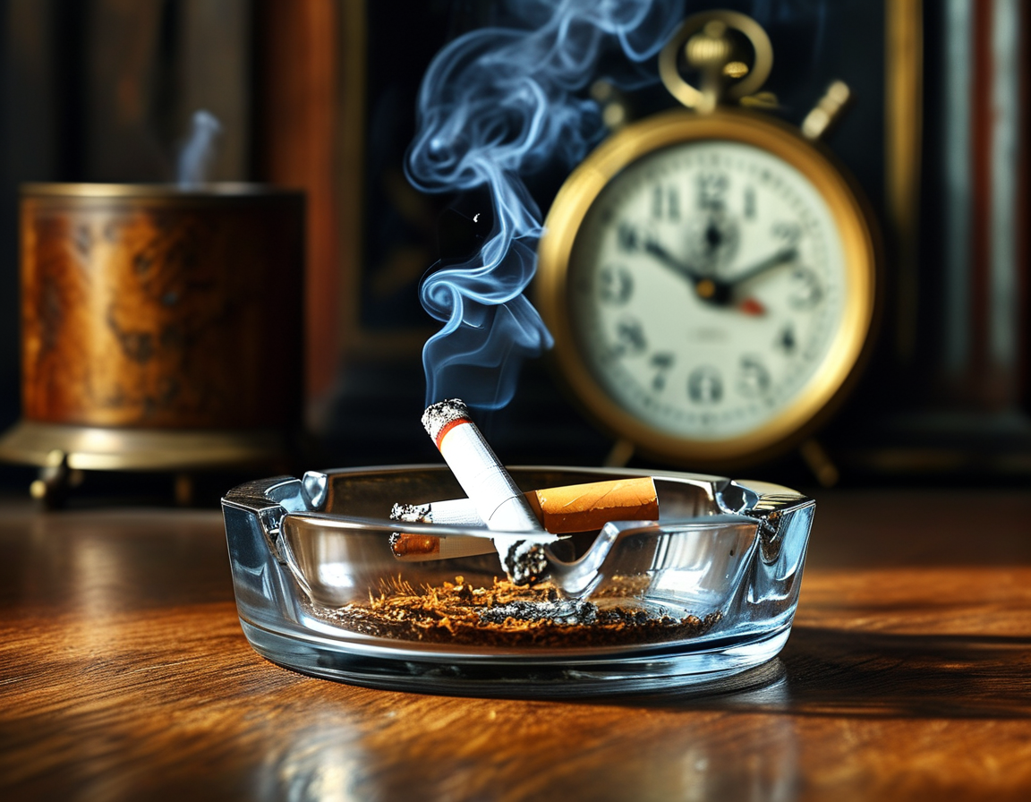An illustration showing a person celebrating a milestone, like a birthday or anniversary, contrasting with a shadow of health concerns, encouraging smokers to consider the benefits of quitting.