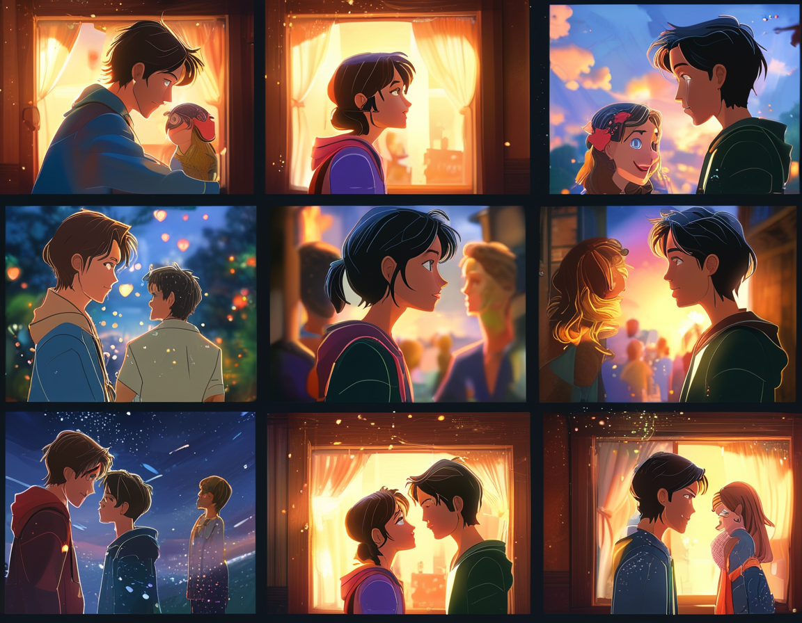 A serene landscape featuring cherry blossom trees, representing the beauty and fragility of love, reminiscent of scenes from 'Your Name', evoking feelings of nostalgia and connection.