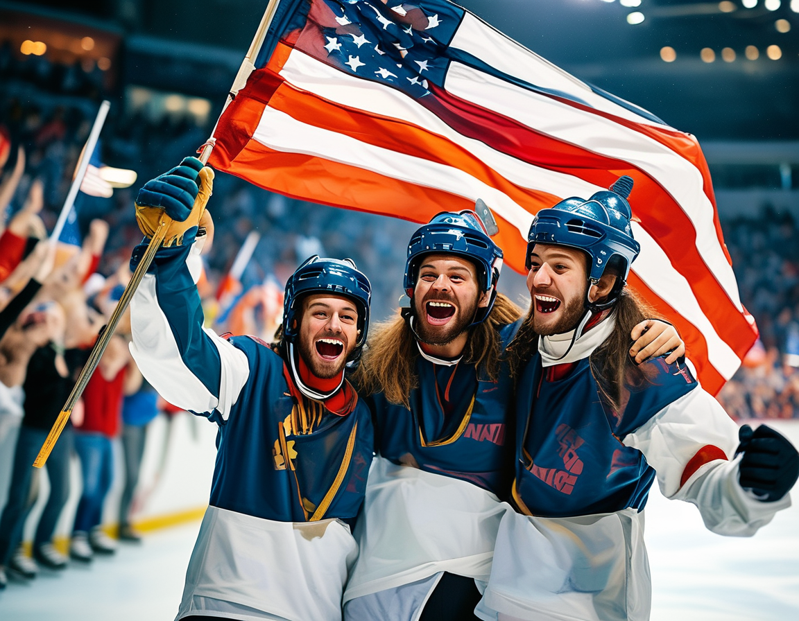 Czechia players embracing each other after winning the bronze medal in a dramatic shootout against Sweden, showcasing their pride and joy after an intense competition.