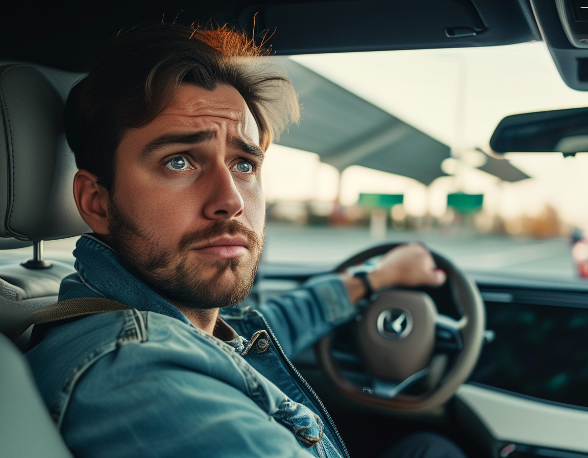 A close-up of the Waymo dashboard showcasing the self-driving controls, emphasizing the blend of innovation and frustration in modern technology.