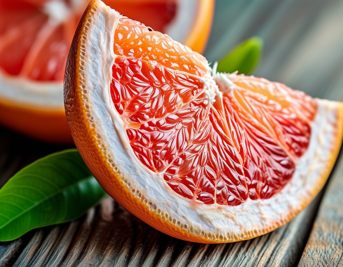 A fresh grapefruit half beside some grated grapefruit peel, surrounded by herbs and other fresh ingredients, symbolizing the versatility of using grapefruit peel in various dishes.