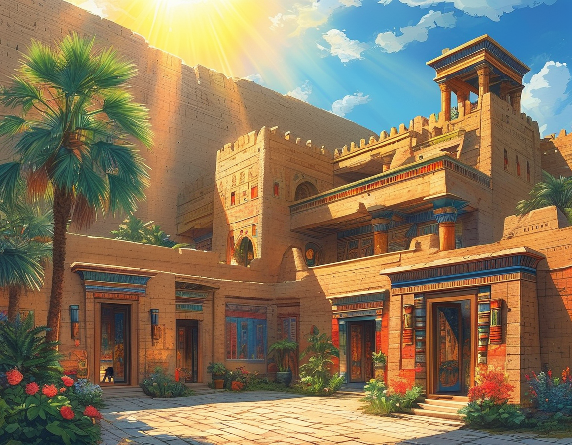 A close-up of traditional sun-dried bricks showcasing the earthen texture and straw mix, symbolizing the sustainable building practices of ancient Egypt.