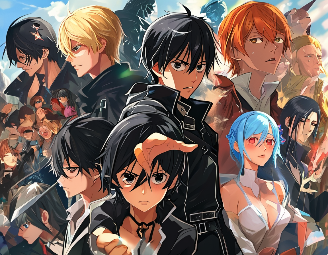 A vibrant collage featuring key moments from 'Blue Lock', 'Arifureta', and 'One Piece', representing ambition, redemption, and long-lasting friendships in the anime world.