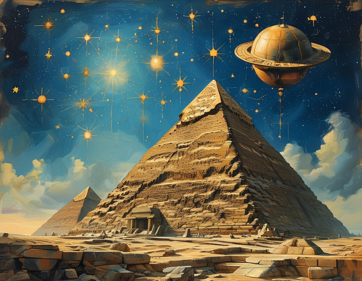 A close-up of intricate hieroglyphs on an Egyptian temple wall, featuring unusual beings that resemble modern depictions of aliens, hinting at potential extraterrestrial influences.