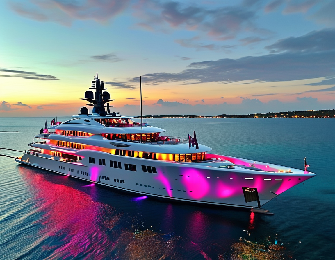 Rod Stewart surrounded by family members on the yacht's deck, joyfully sliding into the sea, their laughter embodying the warm, familial bonds celebrated during his milestone birthday.