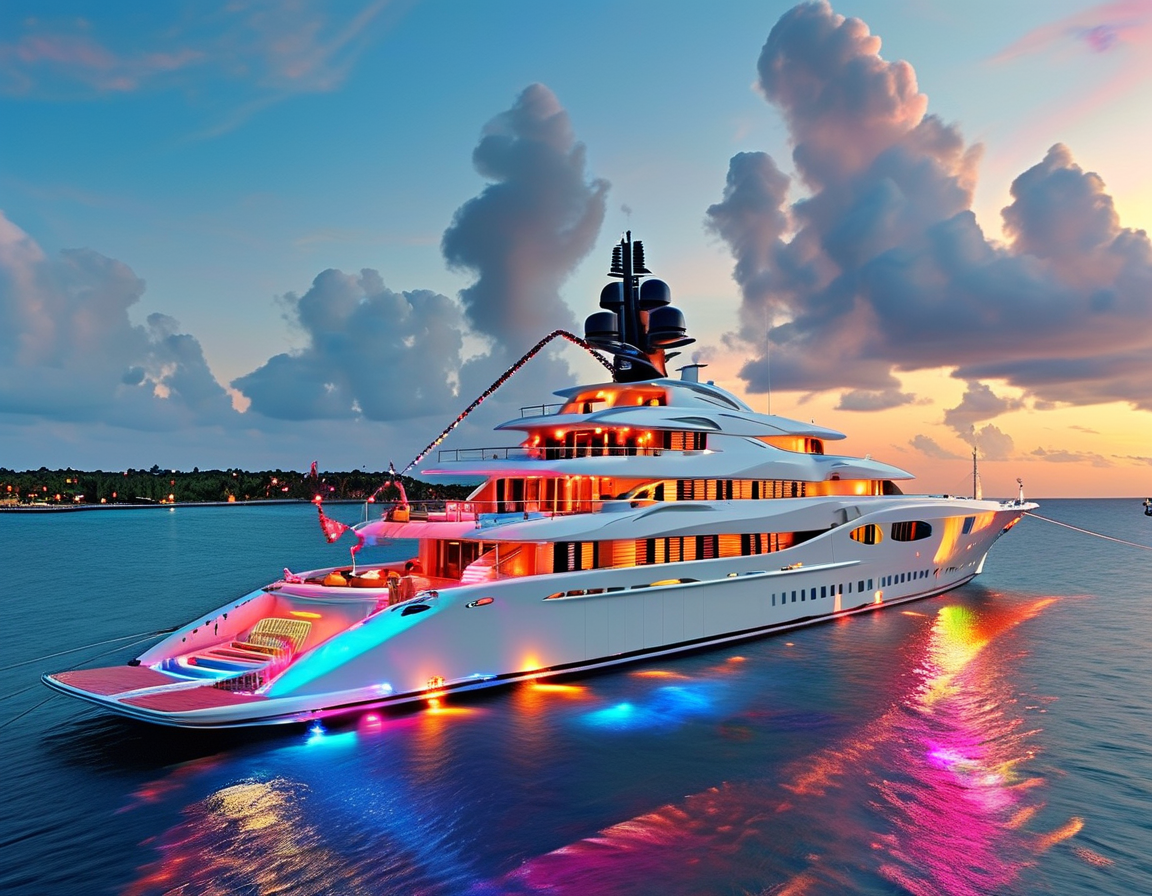 Rod Stewart viewing a football game on a large screen aboard the yacht while enjoying quality time with his family, symbolizing his passion for both sports and loved ones.