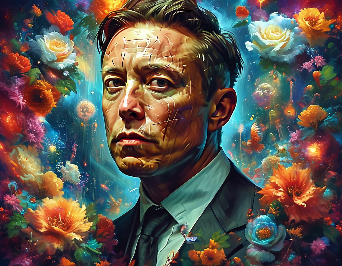 A visual tribute to the interplay between love and ambition, illustrating Elon Musk's evolution as a partner and father, highlighted by a vibrant, modern city skyline in the background.