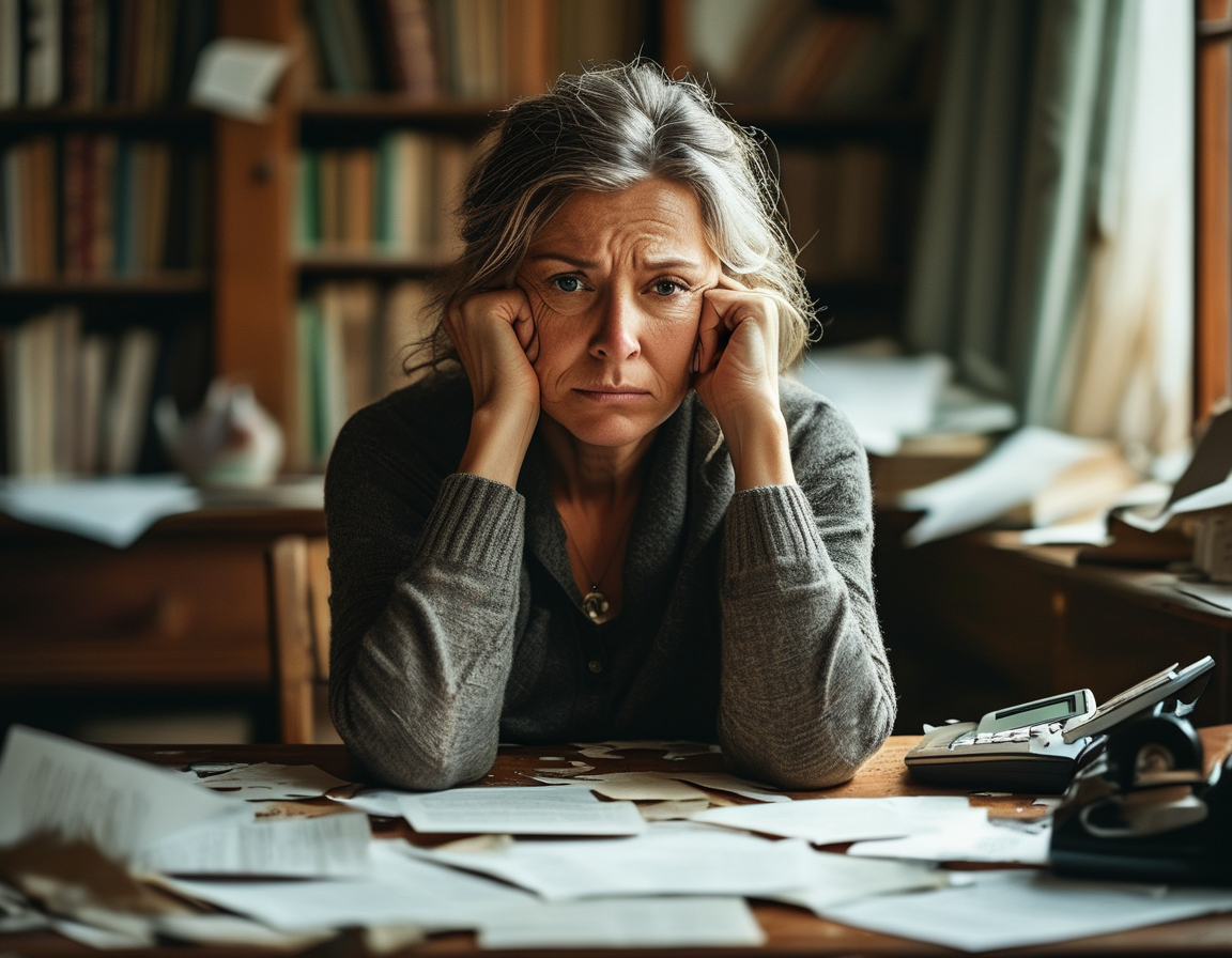 An illustration showing a woman with a broken heart, symbolizing the massive emotional and financial toll caused by believing in a manipulated romance.
