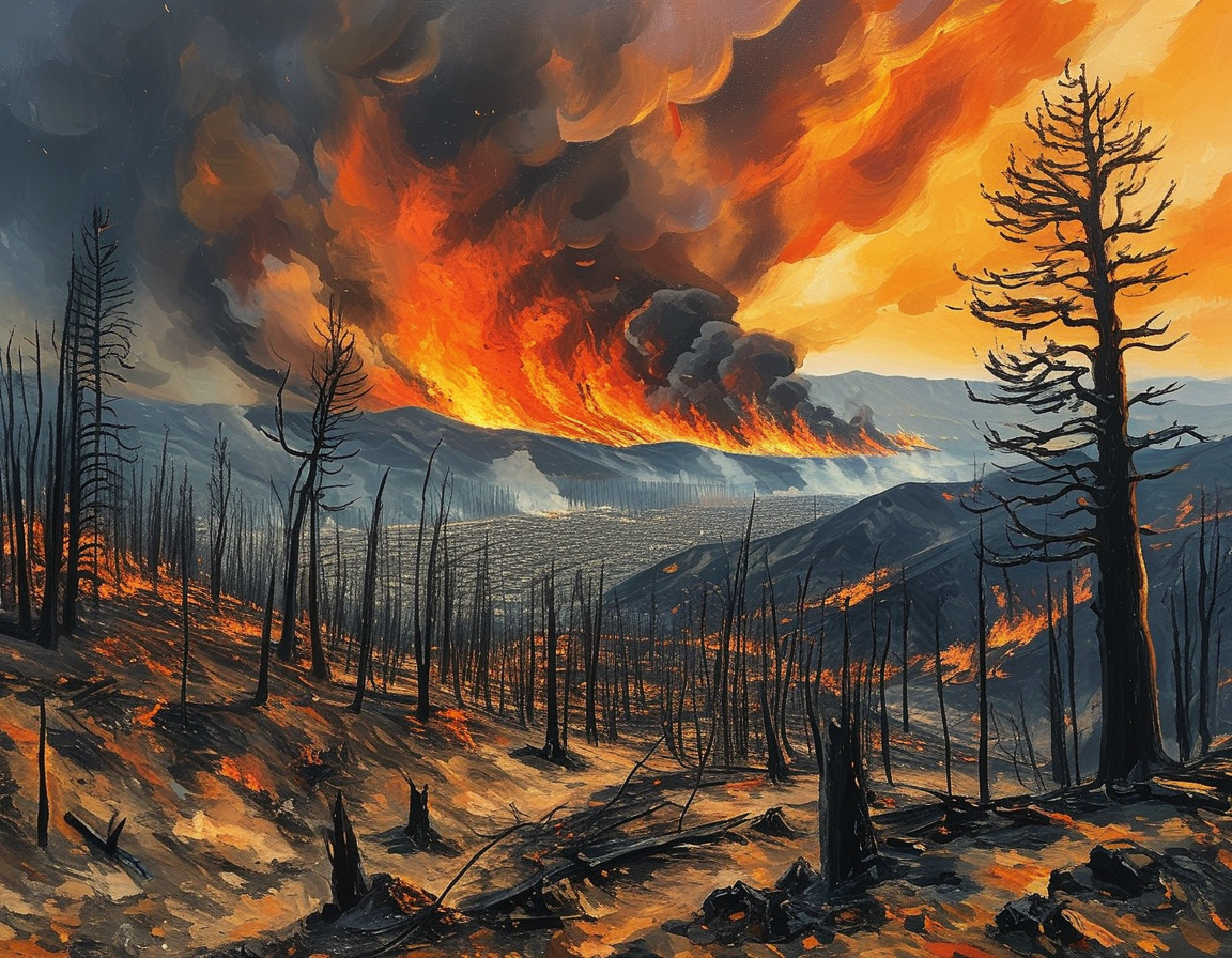 A community gathering to support wildfire victims, displaying hope and solidarity among residents as they come together to lend assistance and offer comfort during challenging times.