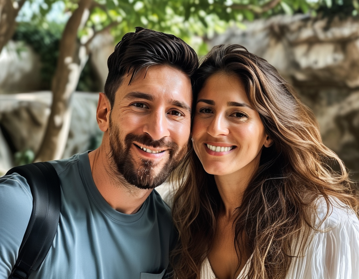 A picturesque view of Messi and Antonela's wedding day, surrounded by friends and family, showcasing the grandeur and significance of their union.