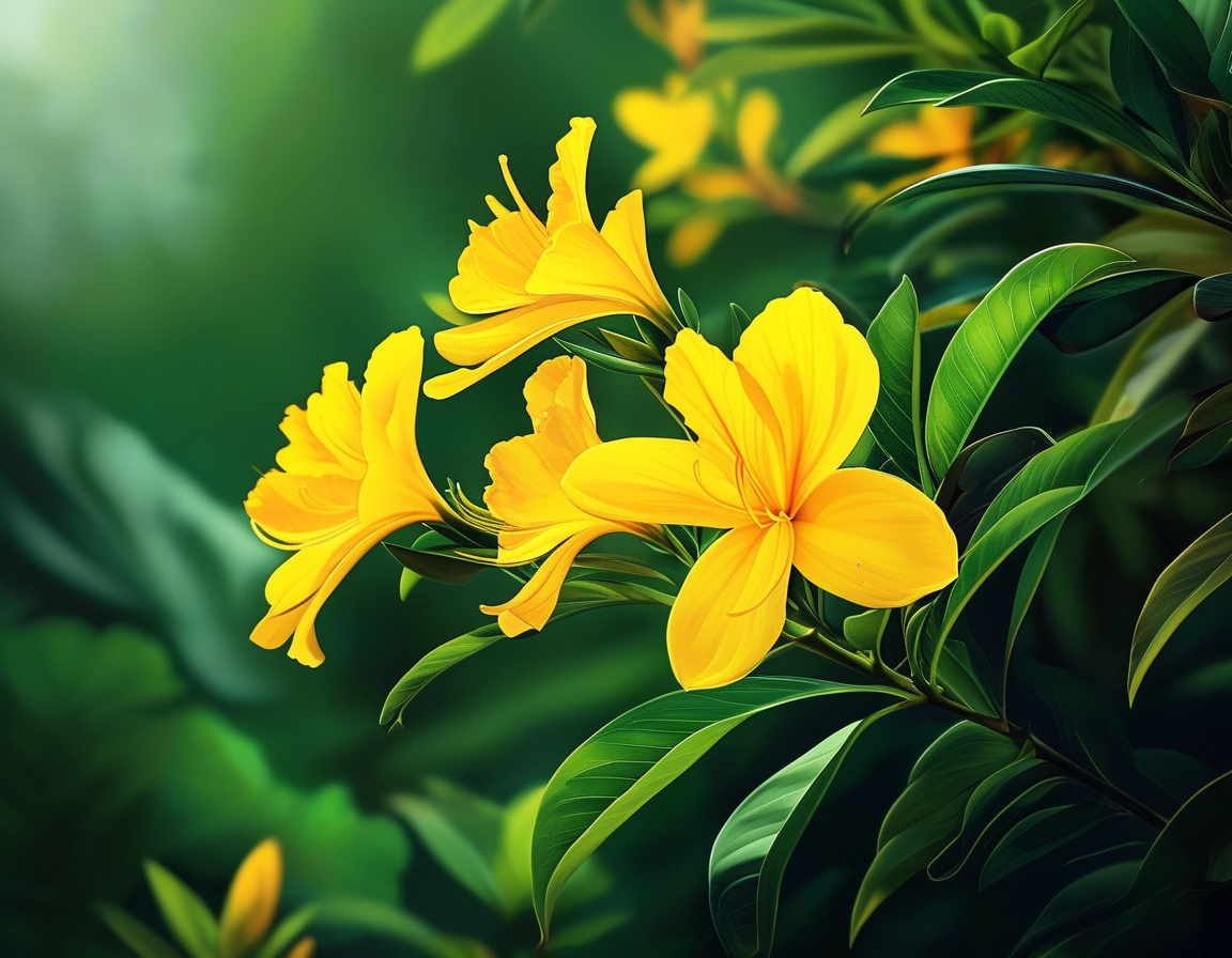 Close-up of Senna Alata leaves and flowers, highlighting the plant's unique structure and beauty, representing its role in digestive health and natural medicine.