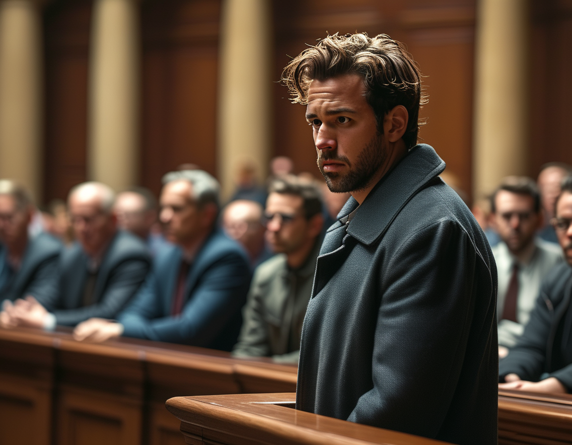 A promotional poster of the 'Deadpool & Wolverine' movie featuring the character Nicepool alongside a somber Baldoni, portraying the emotional stakes of the legal disputes.