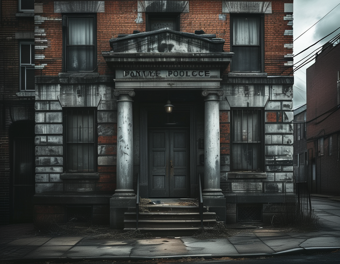 An empty street in Baltimore at night, evoking the mystery of disappearances and the lingering presence of unsolved crimes in the shadows.