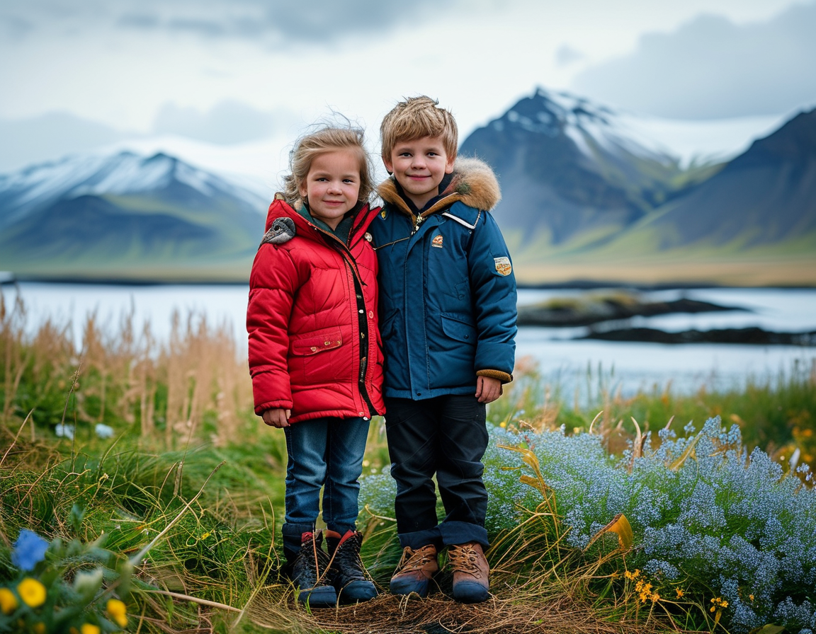 An emotional reunion of the two siblings in a safe environment in Reykjavik, Iceland, surrounded by social services, symbolizing hope and recovery.