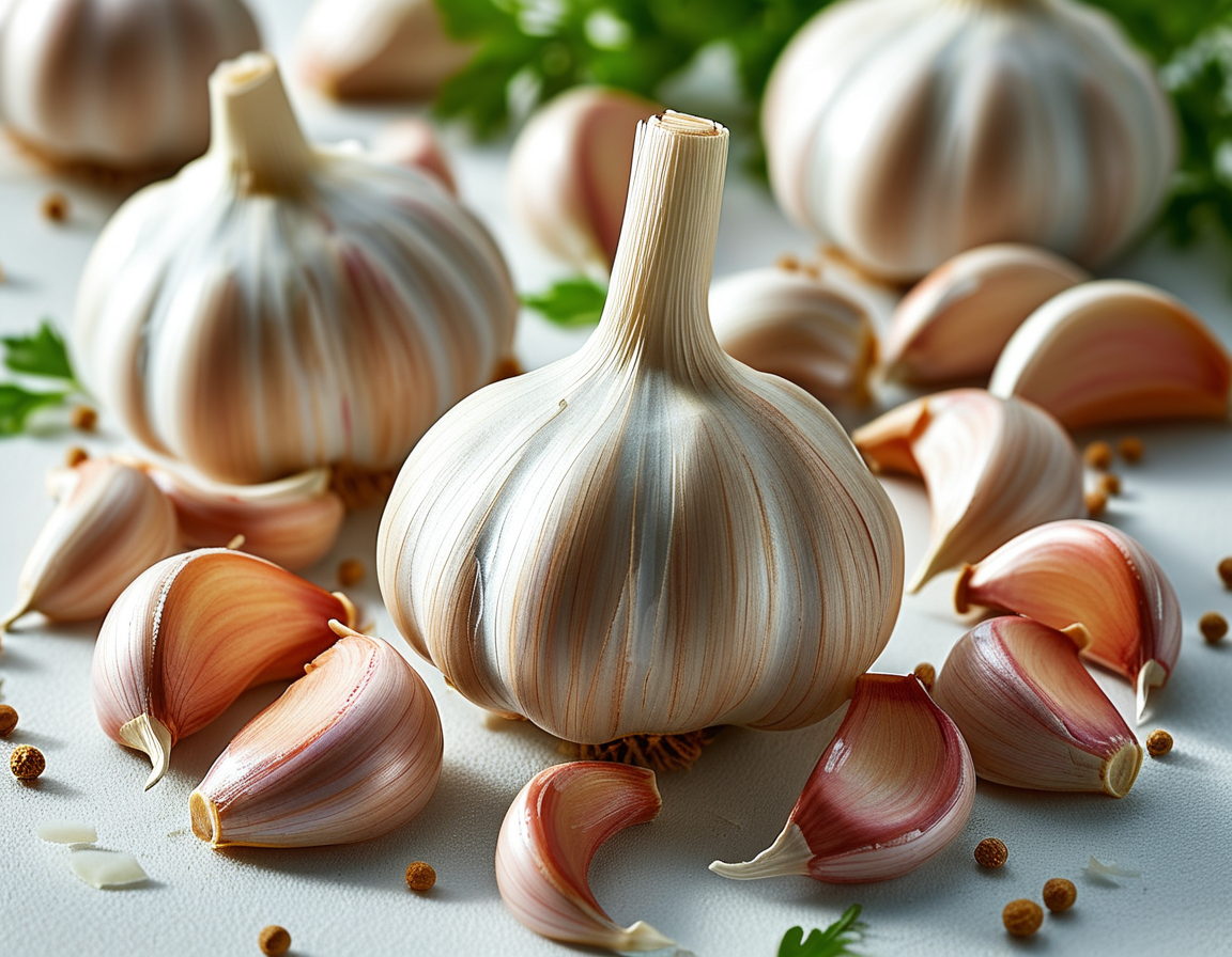 A doctor consulting with a patient about garlic consumption, with garlic cloves and medical advice pamphlets on the table, symbolizing the importance of professional guidance.