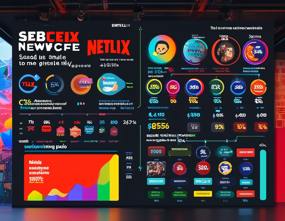 A visual representation showing Netflix's subscriber growth, featuring statistics and charts that display the jump to 302 million members alongside revenue growth figures.