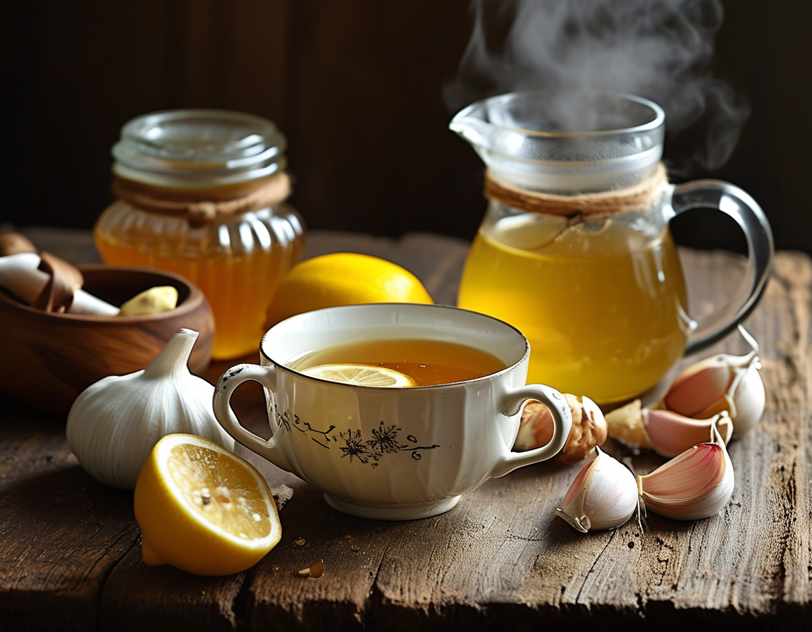 An inviting display of citrus fruits, like oranges and strawberries, alongside a bottle of echinacea supplements and a glass of yogurt, representing immune-boosting foods.