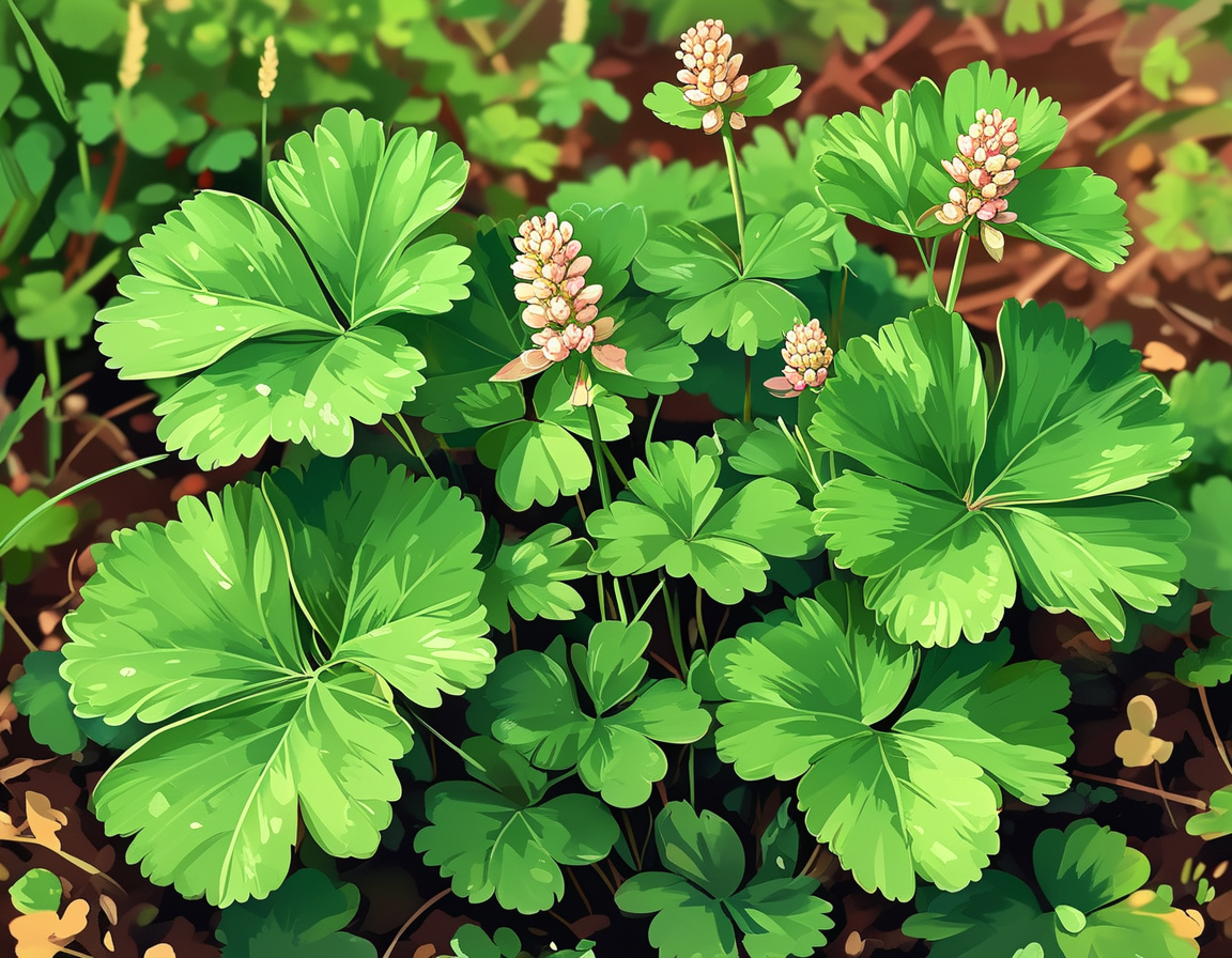 A cup of brewed plantain tea beside fresh Plantago major leaves, emphasizing its use as a soothing herbal remedy for respiratory and digestive issues.