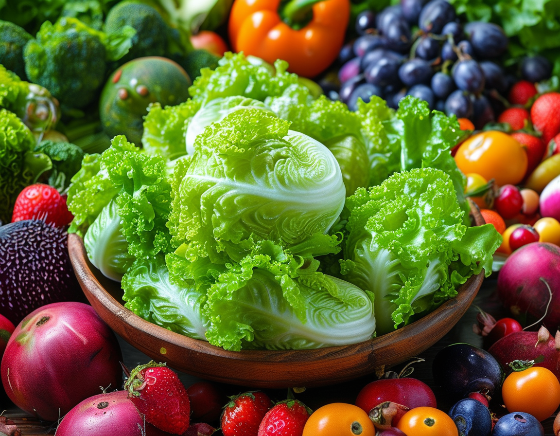 A close-up of spiny lettuce leaves with droplets of water, illustrating its freshness and appeal for healthy eating.
