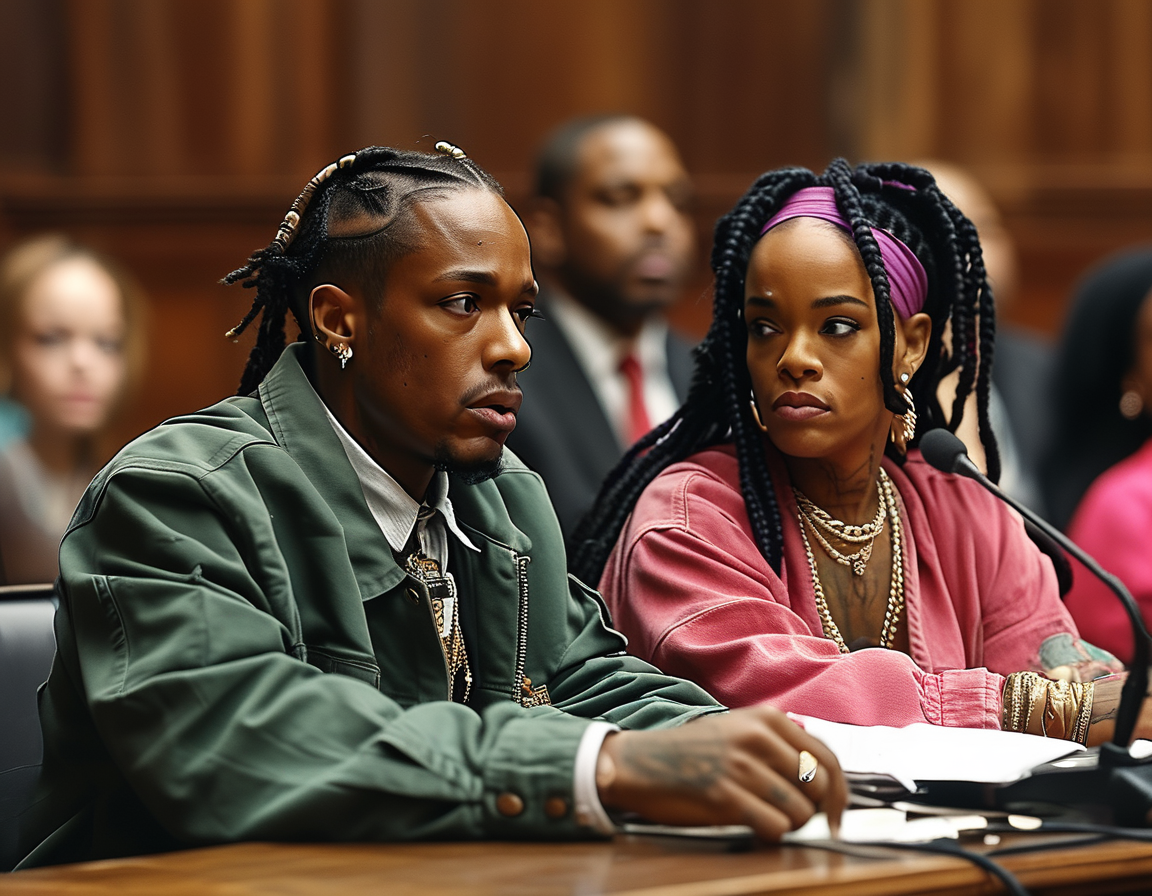 Fans of A$AP Rocky gathered outside the courthouse holding signs of support, capturing the public's fascination and concern regarding the ongoing trial.