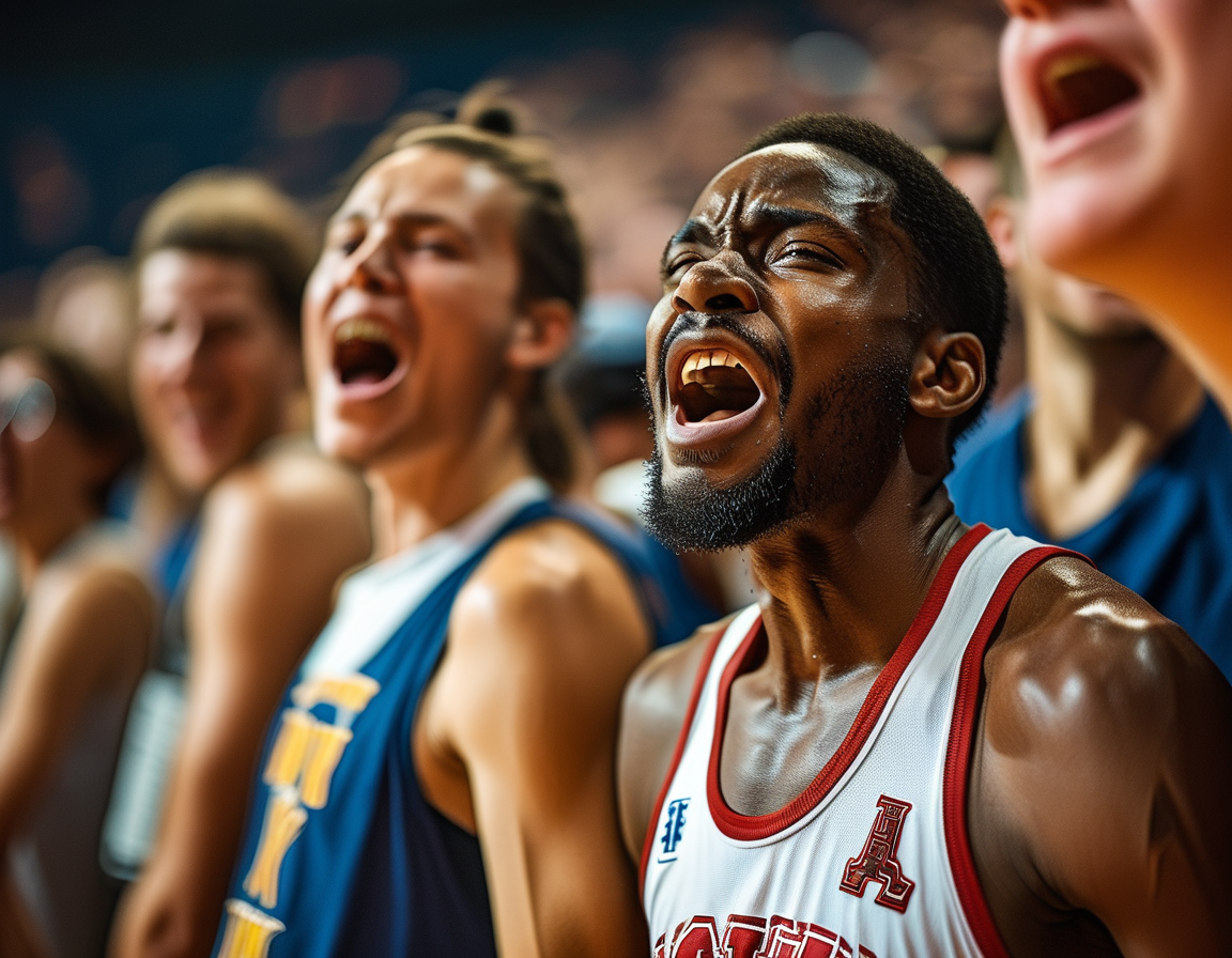 An intense scoreboard display indicating the final seconds of the game, emphasizing the close score between St. John's and Villanova, highlighting the drama of the match.