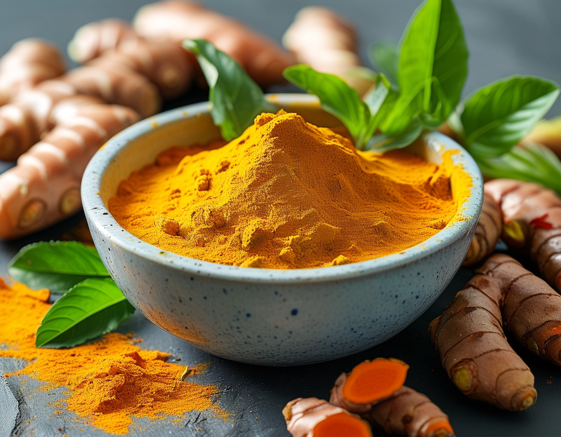 A DIY turmeric face mask in a bowl with a brush, depicting how turmeric can be used in skincare to promote glowing skin.