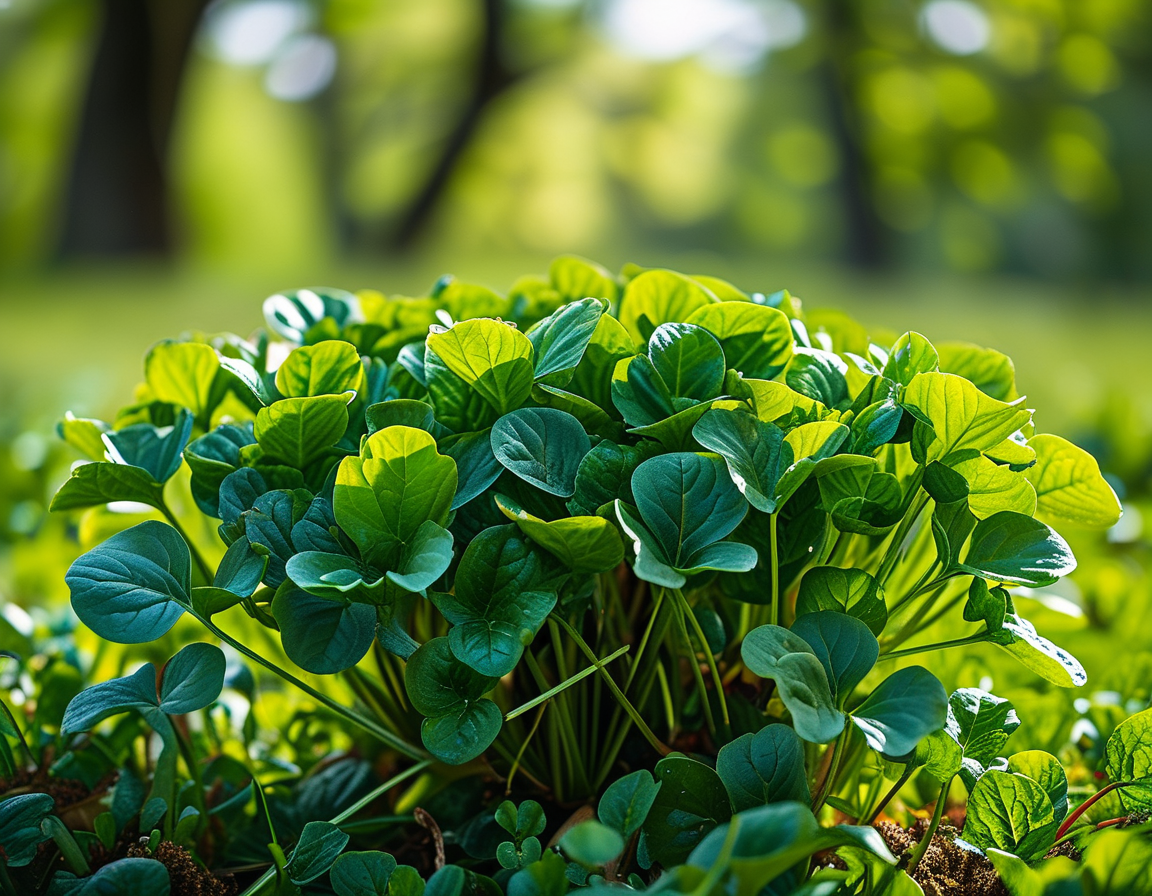 A close-up of an appetizing dish featuring wild spinach, highlighting its earthy green tones as it is sautéed and plated alongside other colorful vegetables.