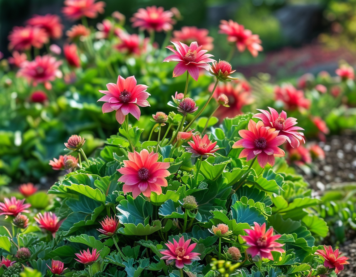 A vibrant photograph of Euphorbia hirta plant showcasing its green leaves and small flowers in a natural garden setting, symbolizing its health benefits.