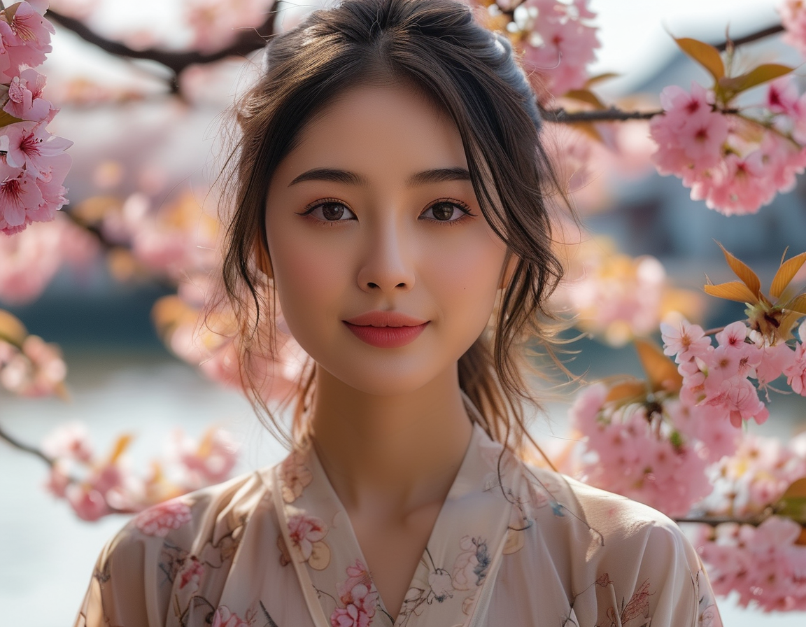A vibrant collage showcasing various aspects of Asian beauty, including traditional attire, modern fashion, and serene expressions, illustrating the diversity and empowerment in each story.