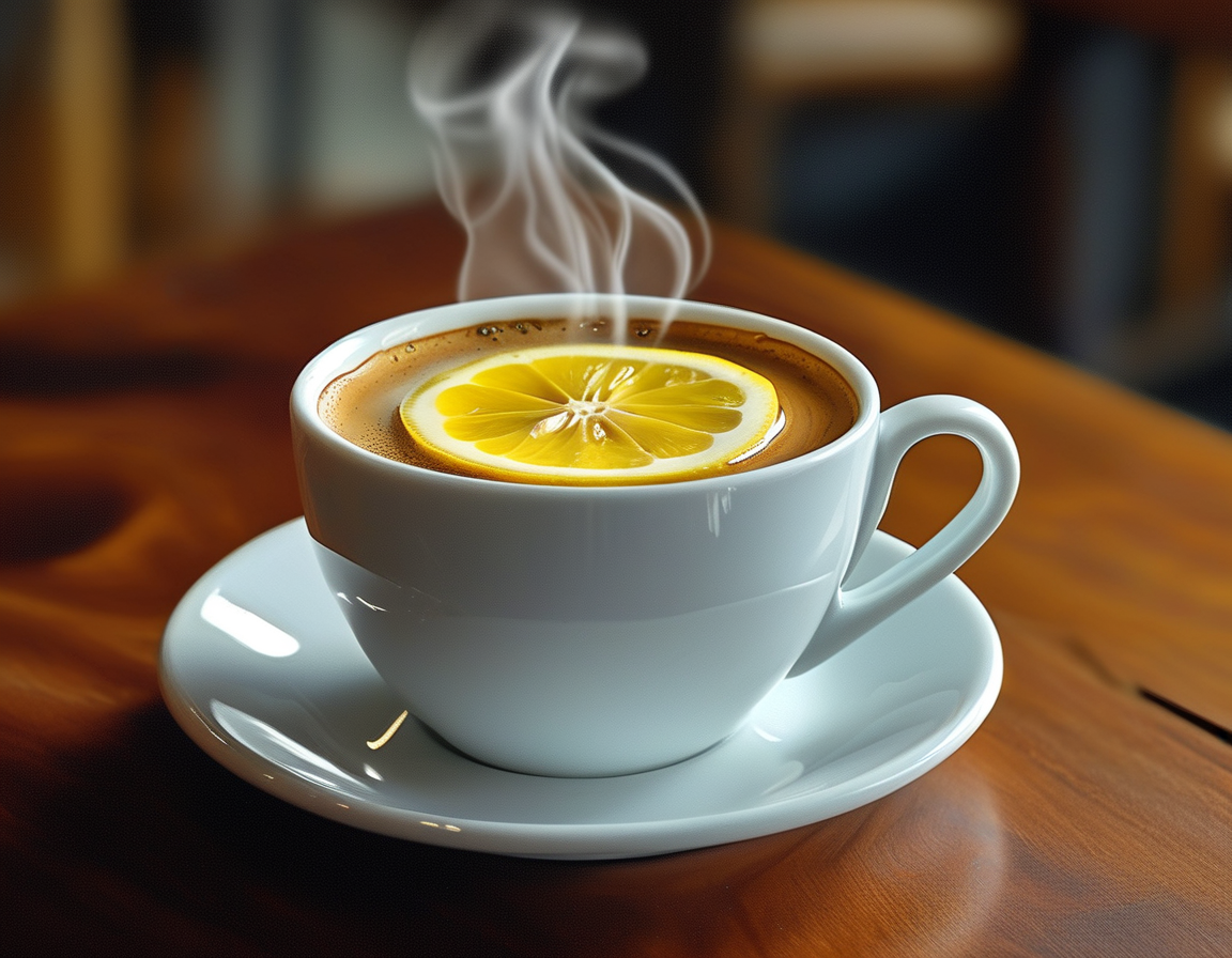 A bright and inviting scene showcasing coffee beans and fresh lemons on a wooden table, highlighting the unique pairing explored in the article.