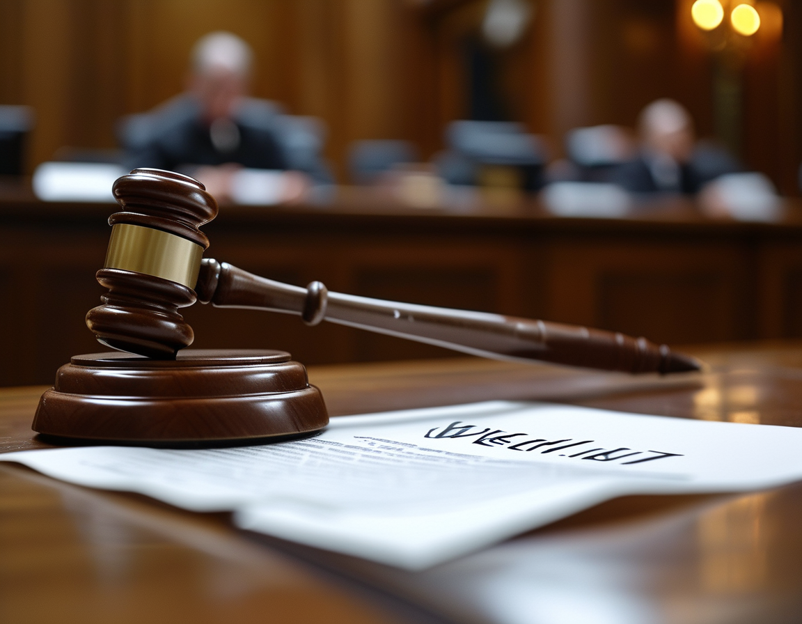 An image depicting a pile of court documents alongside an uneasy-looking gavel, signifying the ongoing judicial challenges and public scrutiny surrounding the Epstein case.