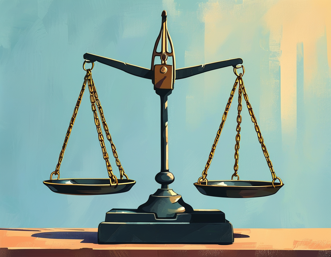An illustration depicting a balance scale showing 'American Jobs' on one side and 'Consumer Prices' on the other, symbolizing the dilemma of tariffs.